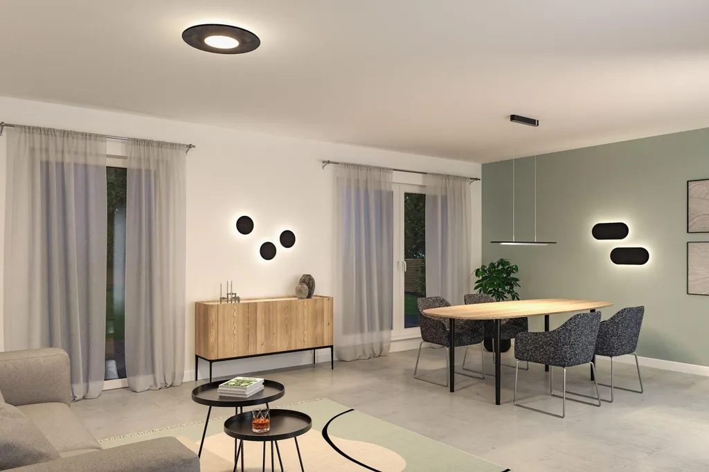Paulmann Tulga LED Plafonnier extra plat avec technologie basse conso