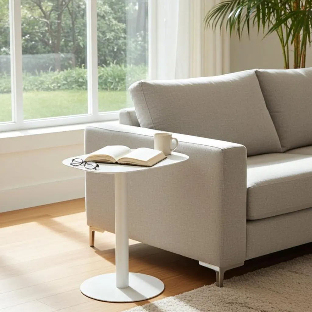 Table d'appoint de chambre SKANDY table de chevet métal compacte