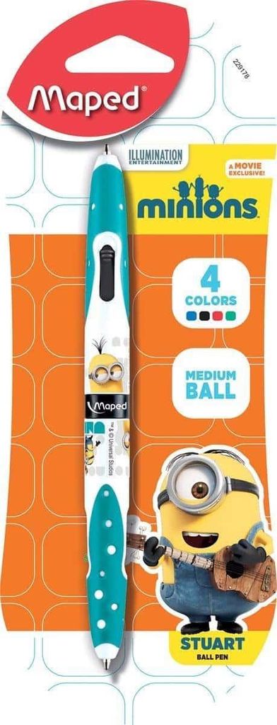 Joustra Maped Minions Twintip 4-Farben-Kugelschreiber im Blister