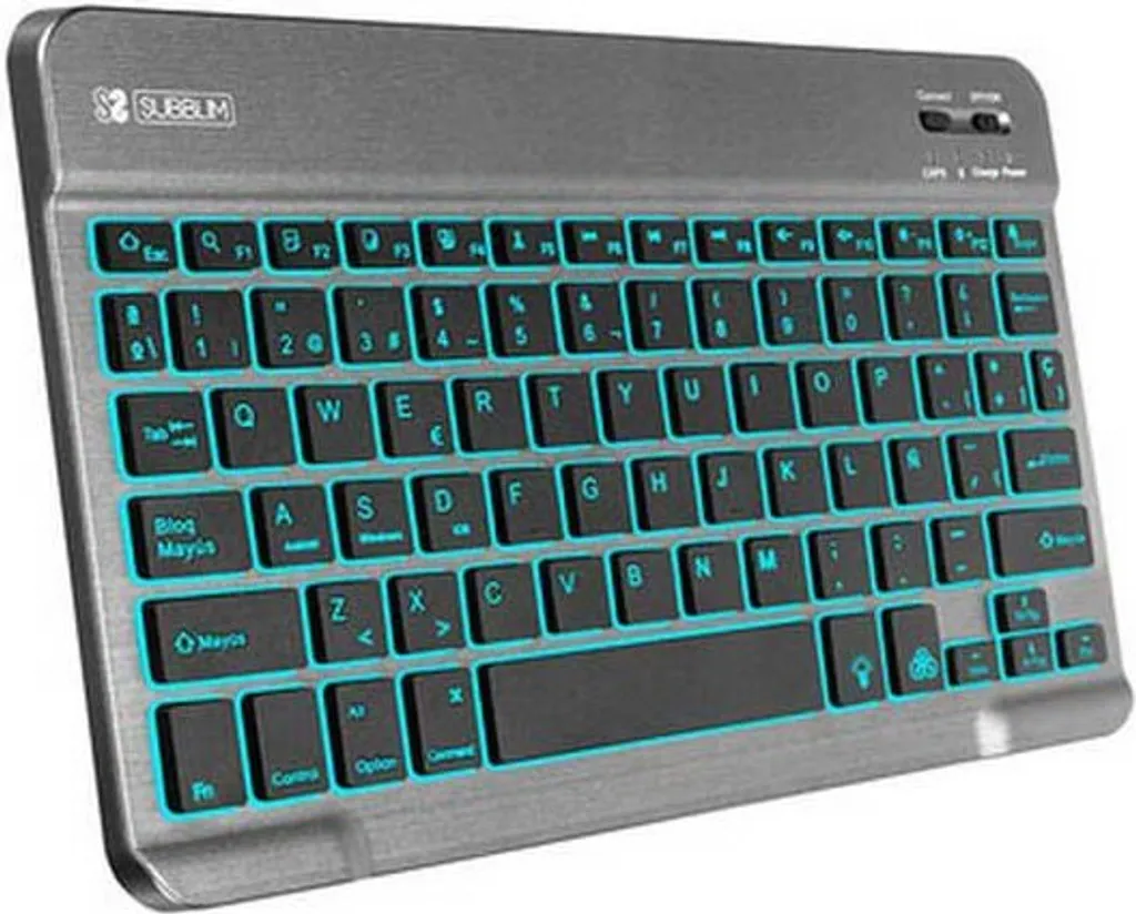 Clavier Bluetooth Silencieux Subblim Smart pour travailler dans le noir Gris