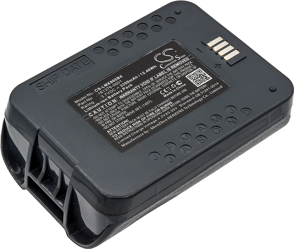 Batterie TECHTEK pour LXE MX8 remplace 161376-0001 MX8A380BATT Li-ion