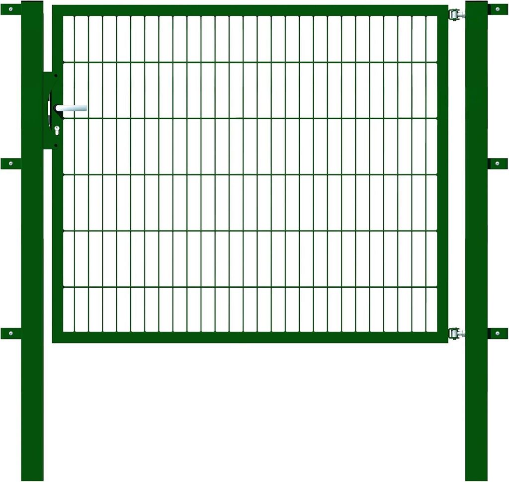 Alberts Einzeltor Flexo mit Zubehör, zum Einbetonieren, grün, Breite 150 cm, Höhe 120 cm