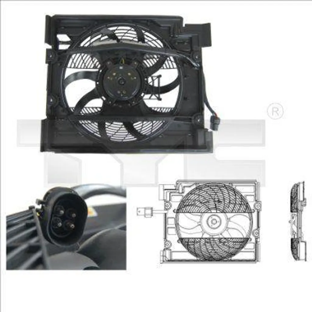 Ventilateur de radiateur robuste OE 64546913887 pour BMW Série 5 E39