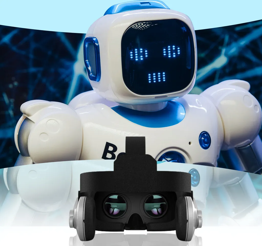 Lunettes VR pour smartphone avec câble jack 3,5 mm et sangles - Gris