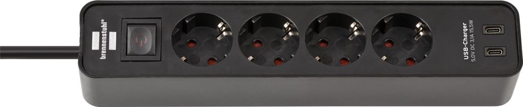 Brennenstuhl 1153240106, 1,5 m, Drinnen, IP20, Schwarz, 4 Produktbild 