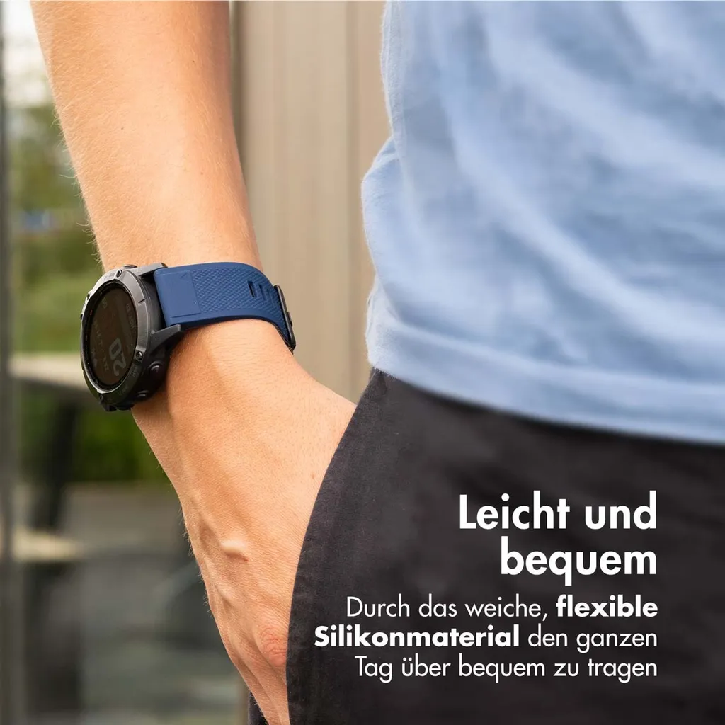 Cinturino Garmin imoshion QuickFit 22mm Silicone - Blu Scuro Endurance - 2