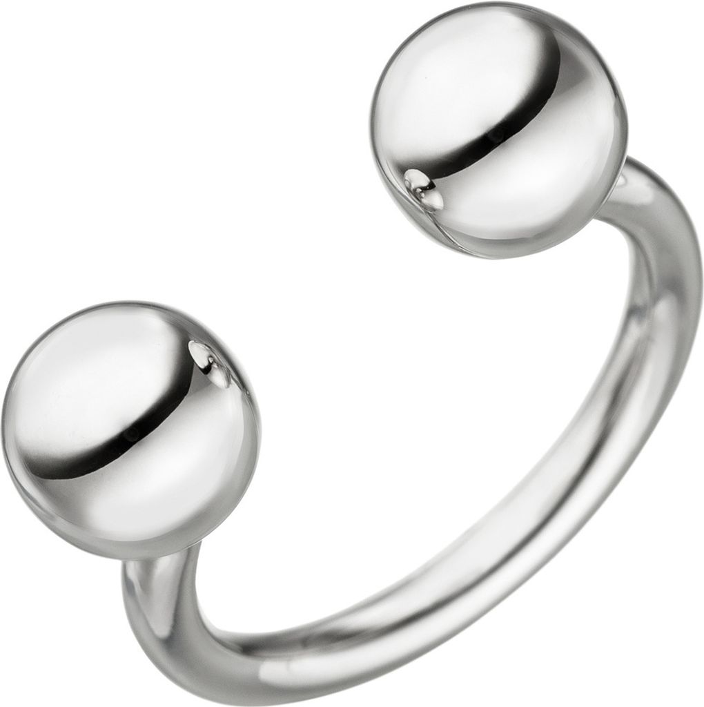 Damenring Ring Kugelring offener Silberring 8mm Kugel 925 Sterling-Silber Innenumfang 60mm Ø19.1mm