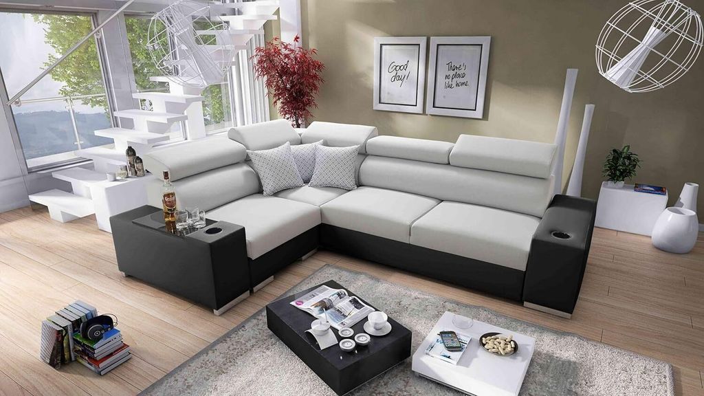 Ecksofa PETE II: Schlaffunktion & Bettkasten für das Moderne Wohnzimmer