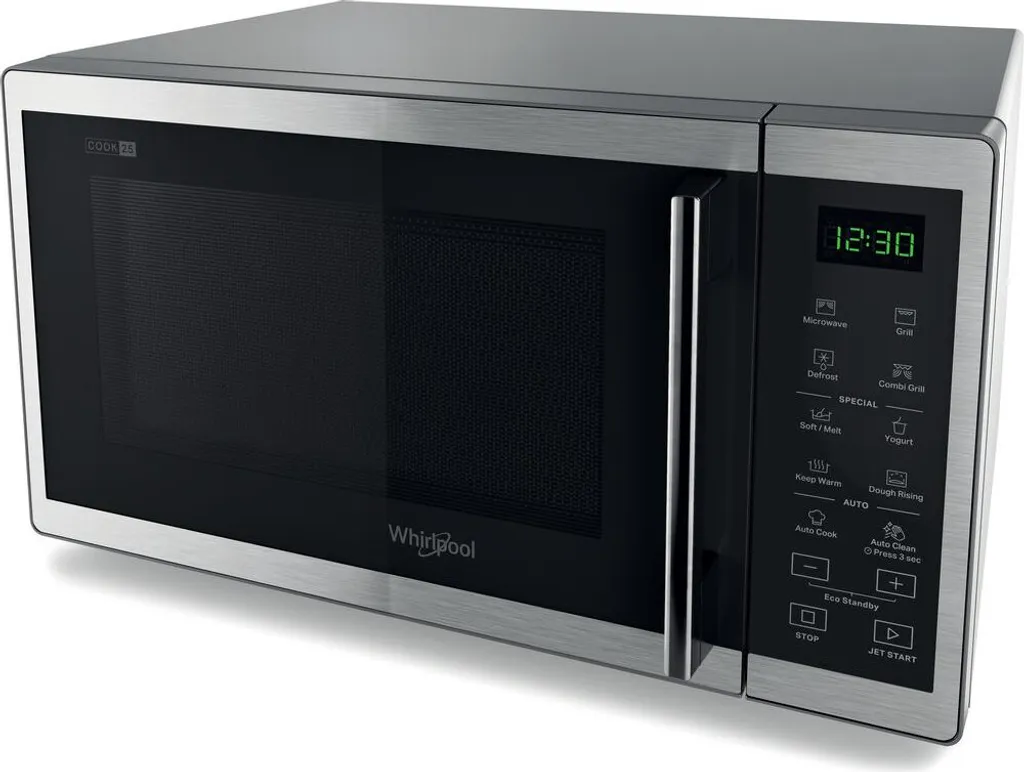 Four Micro-ondes Gril 25 Litres Whirlpool en Acier Inoxydable