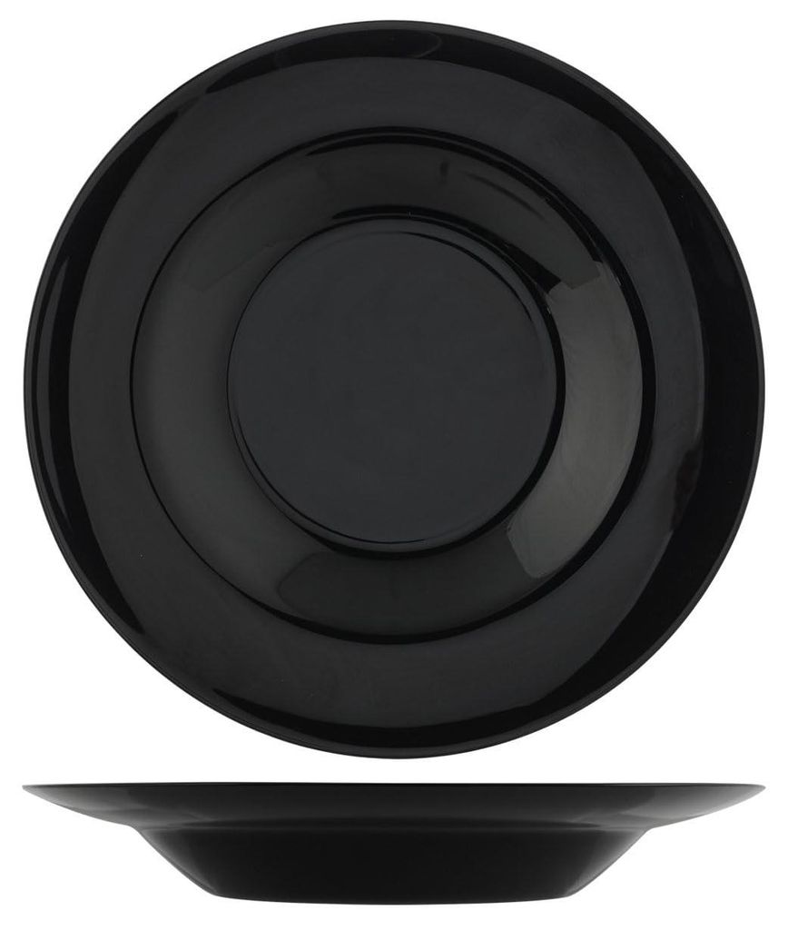 H&h Set 6 Glasteller Premiere Pasta schwarz 28