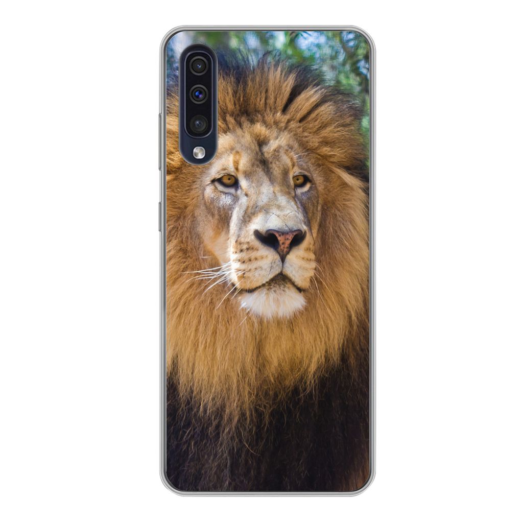 MuchoWow Handyhülle Schutzhülle Hülle für Samsung Galaxy A50 Löwe - Natur - Tier Silikon Softcase Handy Hülle - Mobiltelefonhülle