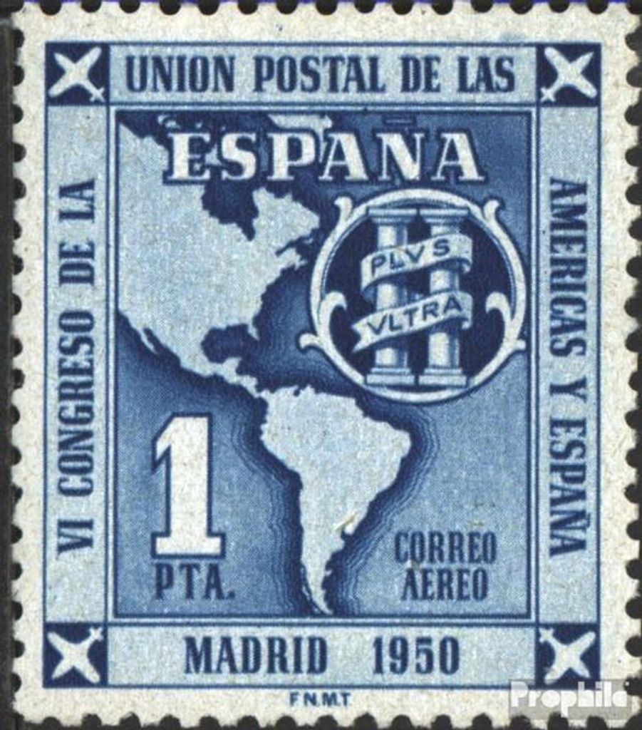 Briefmarken Spanien 1951 Mi 988 (kompl.Ausg.) postfrisch Postkongress