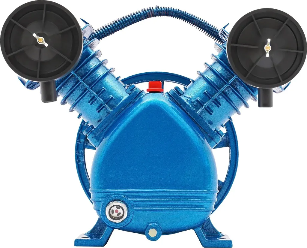 Compresseur d'air cylindre jumelé bleu haute efficacité modèle AC-200