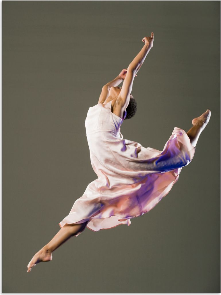 MuchoWow Poster Balletttänzerin macht einen Sprung 90x120 cm - Wohnzimmer