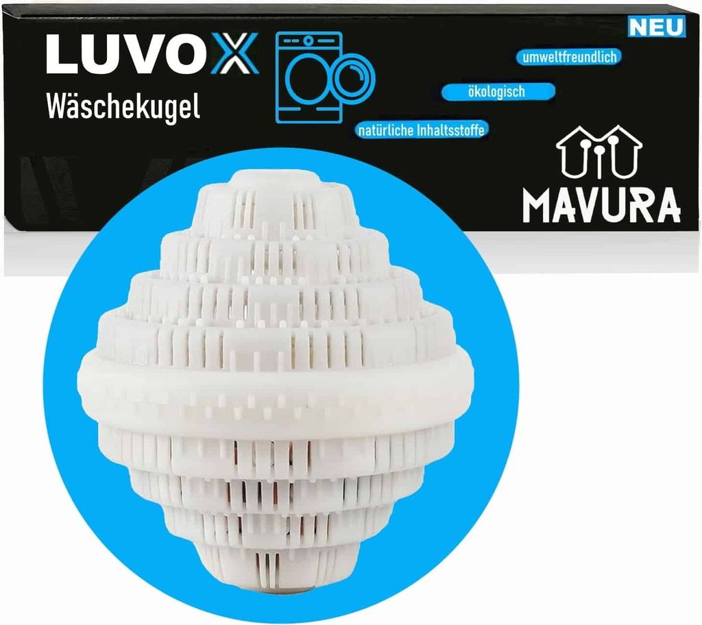 LUVOX Waschball Öko Waschkugel ökologische Wäschekugel Wäscheball Waschmittel