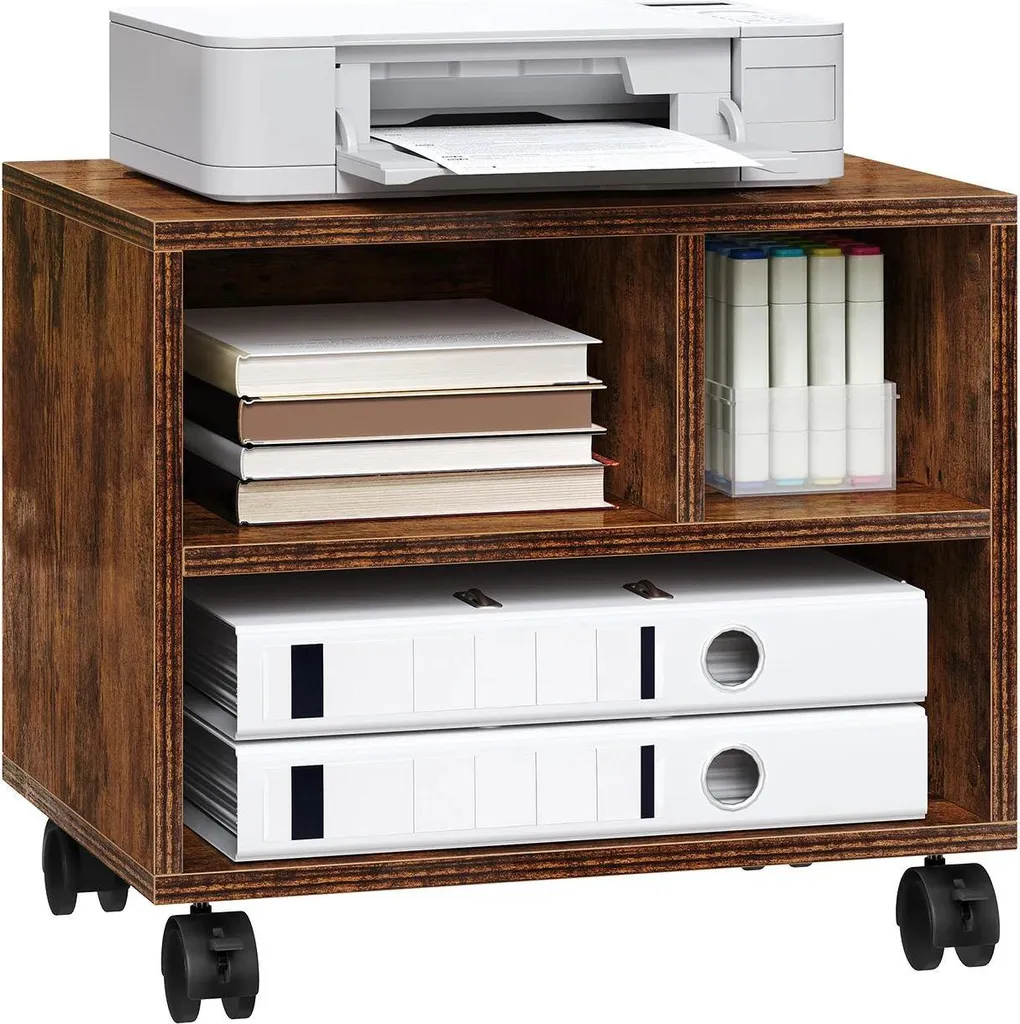 Meuble Support Imprimante Mobile Petit Chariot de Bureau sur Roues - 3
