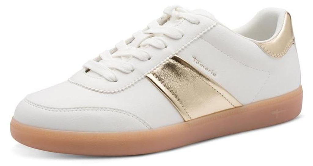Tamaris Damen Sneaker flach weiß 39 Produktbild 