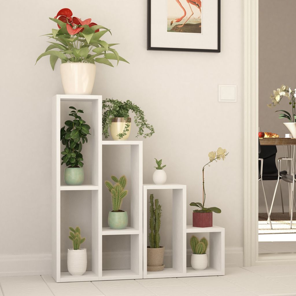Skye Decor, Sule- Sule HMS, Weiß, Bücherregale, 89x42x20 cm, 100% Melaminbeschichtete Partikelplatte