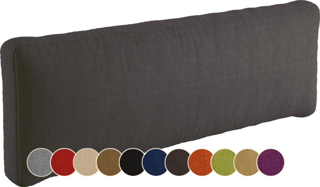 sunnypillow Palettenkissen für Gartenmöbel - Rückenkissen 120x40x20cm - Rückenpolster für Bett und Sofa - Palettenpolster für Palettenmöbel ...
