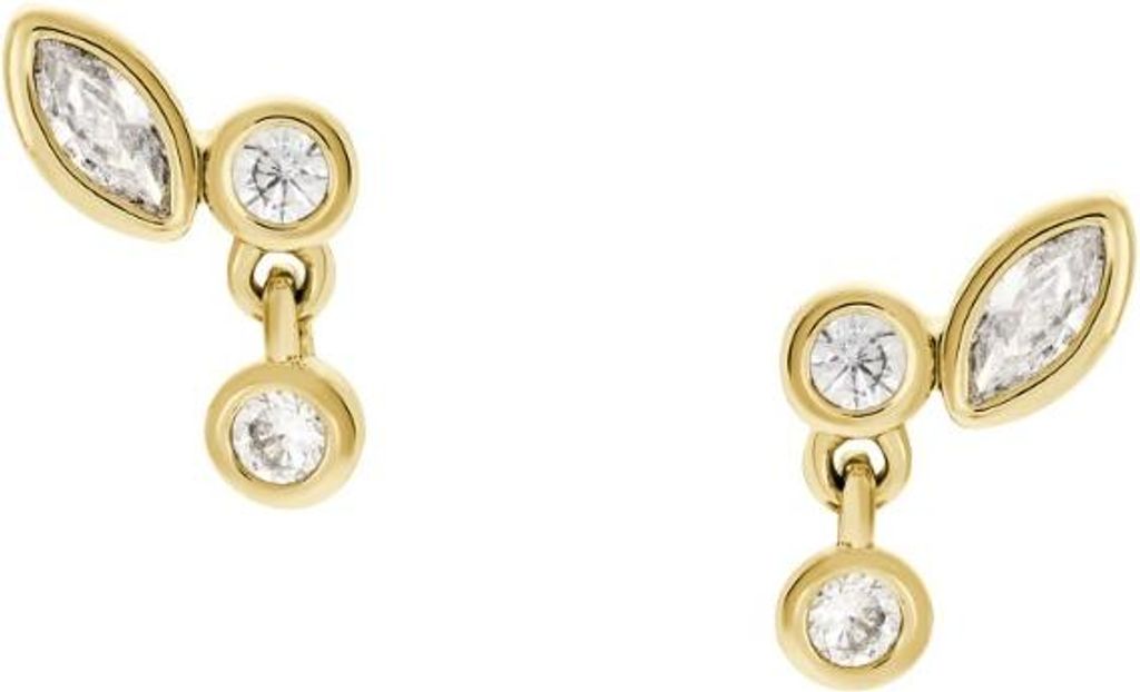 Boucles d'oreilles pendentif Fossil Gold Collection Ellis - Image du produit 