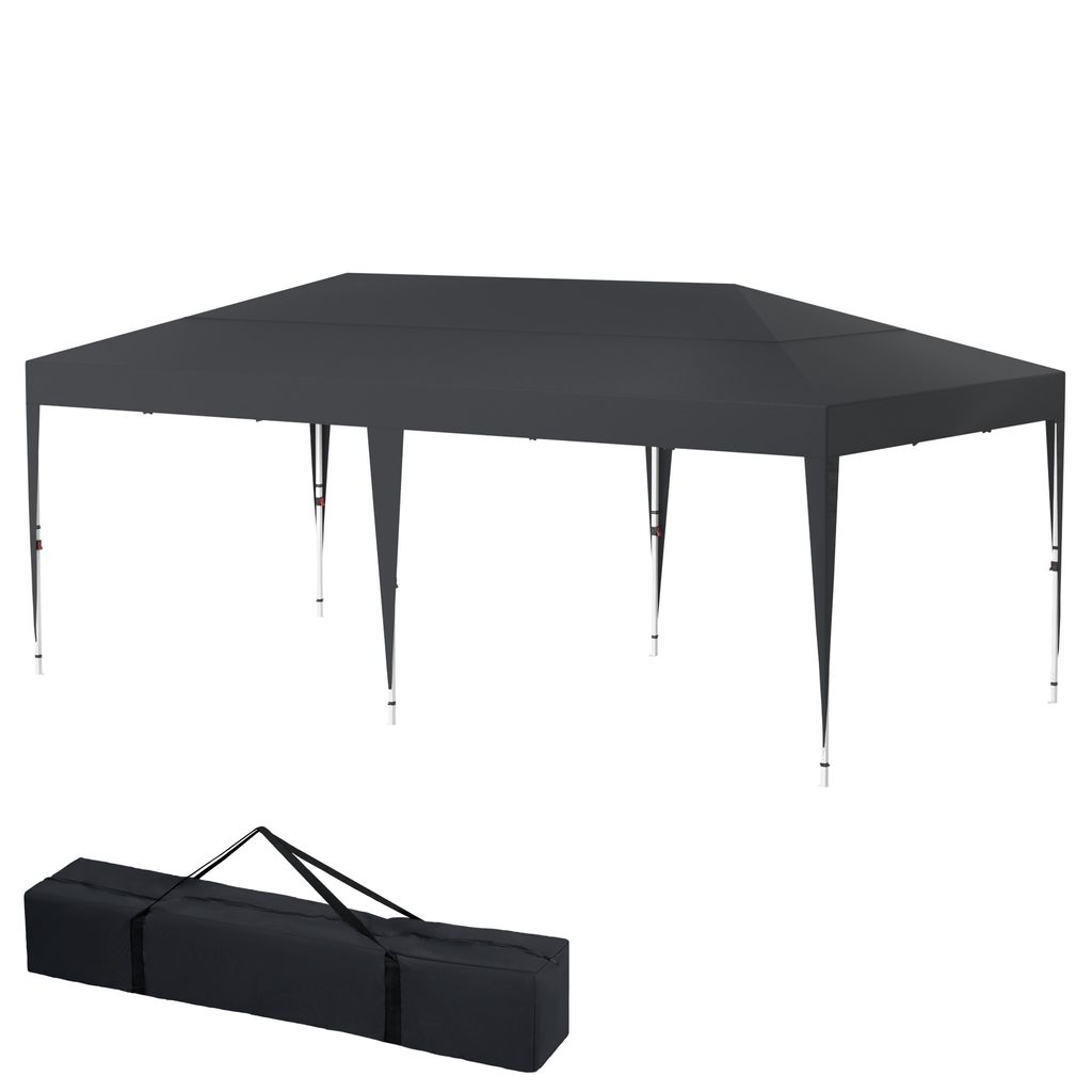 FIVMEN Faltpavillon 3x6 Faltbar Partyzelt Gartenzelt, Wasserdicht & UV-Schutz, Höhenverstellbar, Pavillon Outdoor inkl. Tragetasche & Erdanker, An...