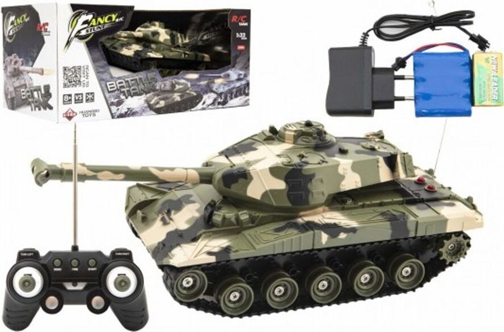 Tank RC plast 27cm 27MHz na baterie+dobíjecí pack se zvukem Obrázek produktu 