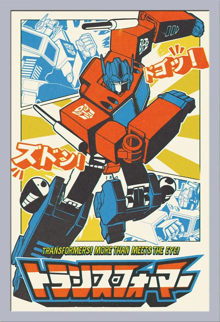 Offerta Poster Transformers Optimus Prime + Cornice Argento Shinsuke