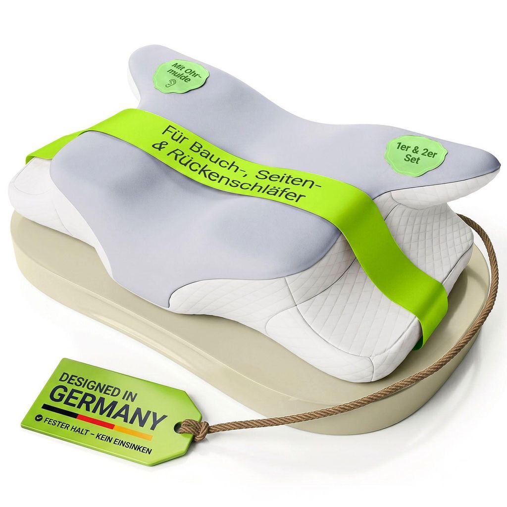 Juskys Nackenkissen 2er Set - Ergonomisch, Produktbild 