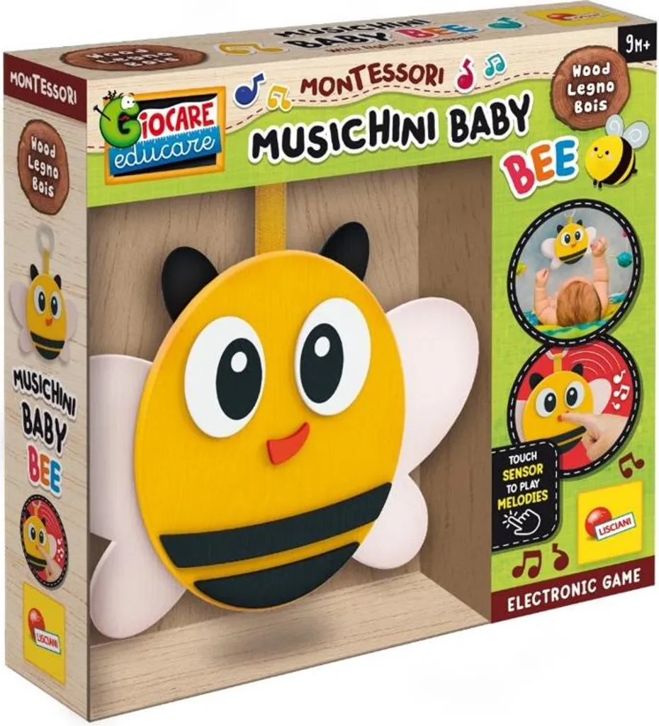Jeu de Manipulation en Bois Montessori Abeille Lisciani pour Enfants