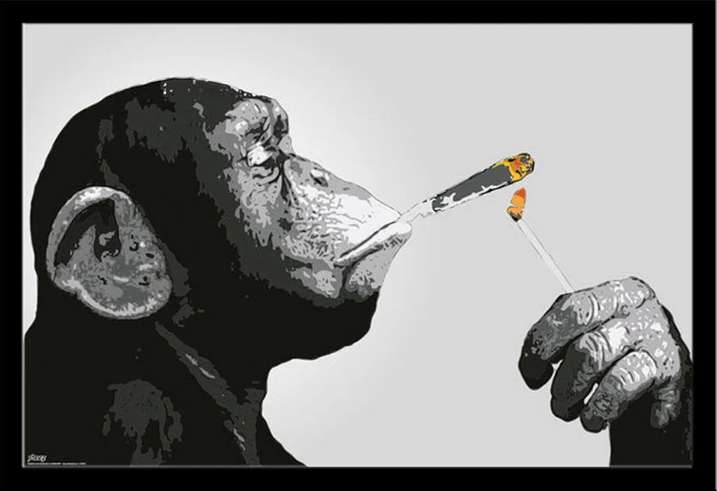 Déco murale complète Poster Smoking Steez avec cadre Shinsuke prêt à poser