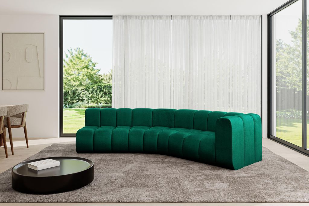 ALTDECOR Modulares Sofa Ecksofa in L-Form - Karex-L1 - 308x194x70 cm Grün - Corner modular Sofa Eckcouch Couch Wohnlandschaft Cauchsofa Bodensofa ...