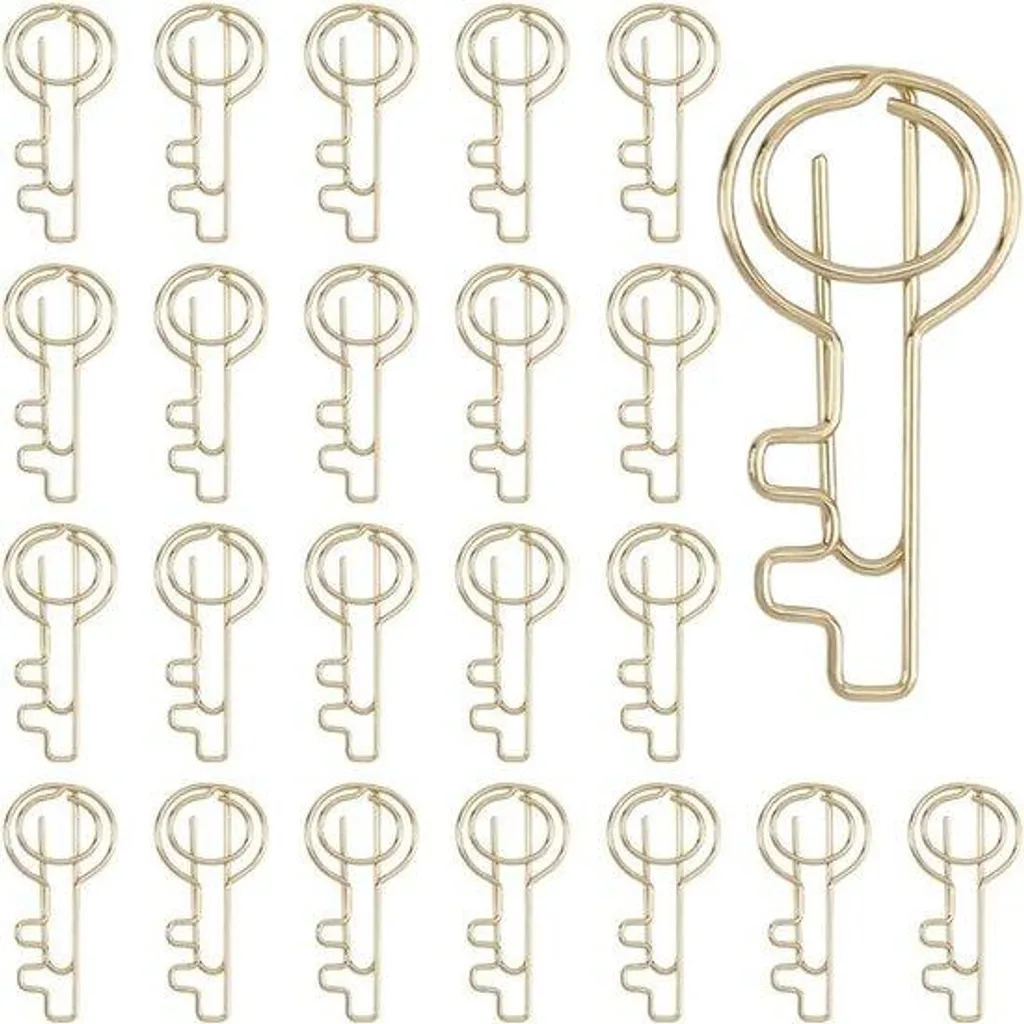 Lot de 30 pinces métalliques dorées 19mm pour dossiers et classeurs