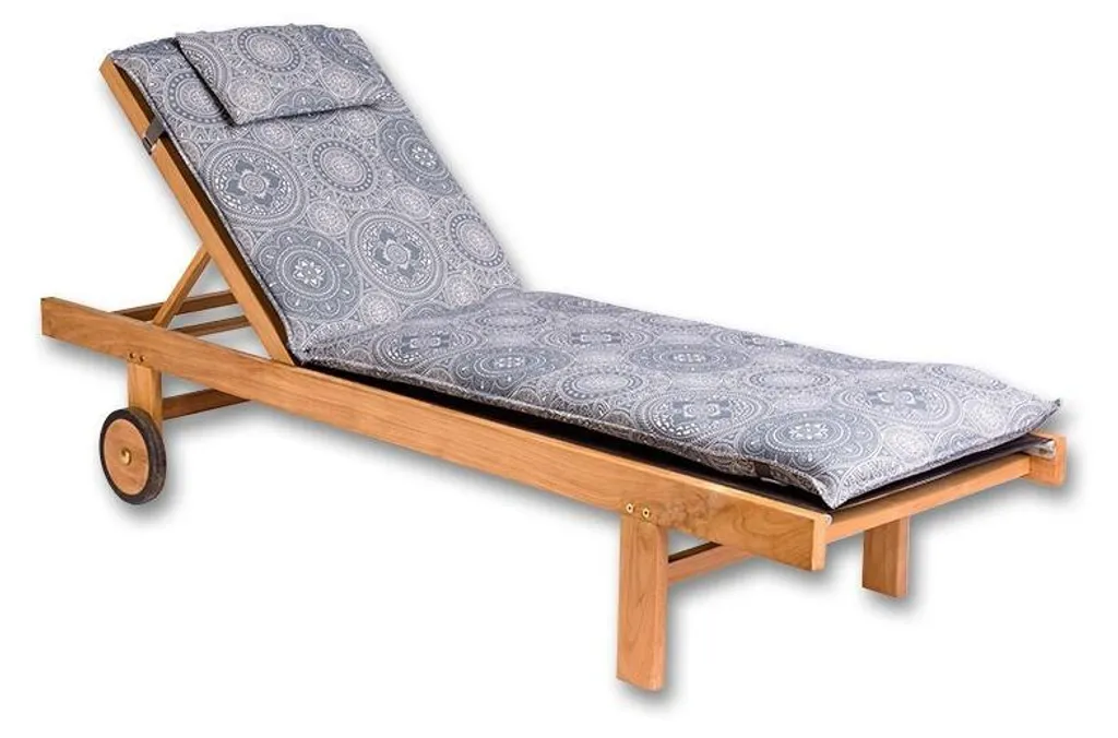 Matelas de jardin DOPPLER Lyra gris anthracite 200 cm déhoussable et zip