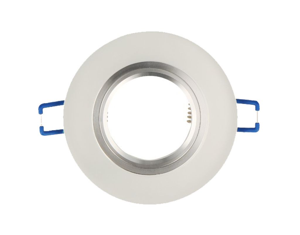Einbaustrahler GU10 Einbaurahmen Glas Einbauleuchte Ø75mm Bohrloch inkl. GU10 Fassung für LED Leuchtmittel Weiß Frosted Rund