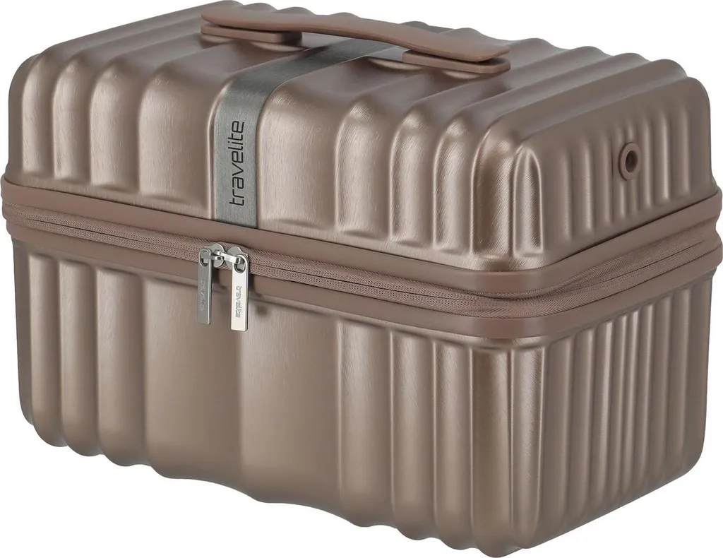 Travelite Paros Beauty Case Cappuccino Rosa Antico | Rigido e Organizzato - 3