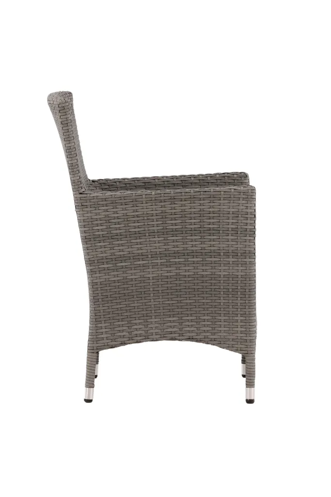 Chaise Empilable Malin Gris Anthracite avec Coussin Confort - Set - 6