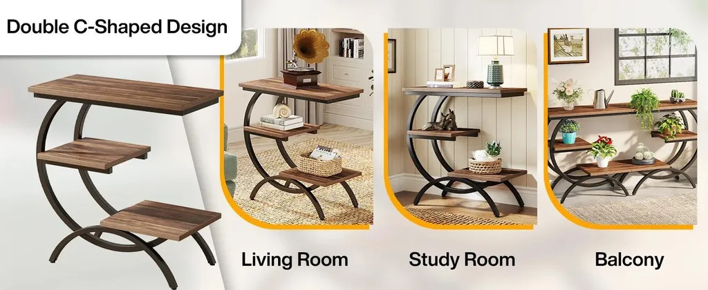 Table basse en forme de C pour gagner de la place dans un petit salon - 9
