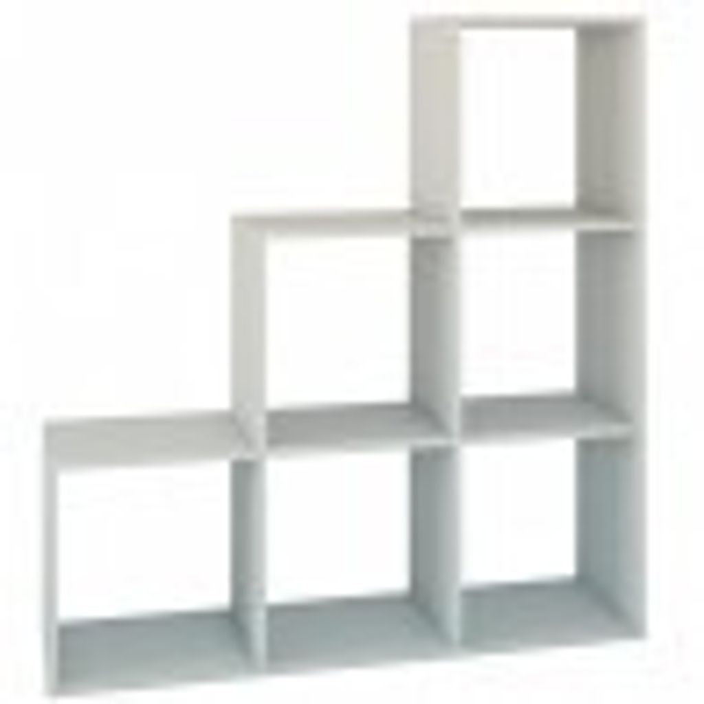 Stufenregal 6 Fächer Regal Standregal Raumteiler Bücherregal Treppenregal Holz
