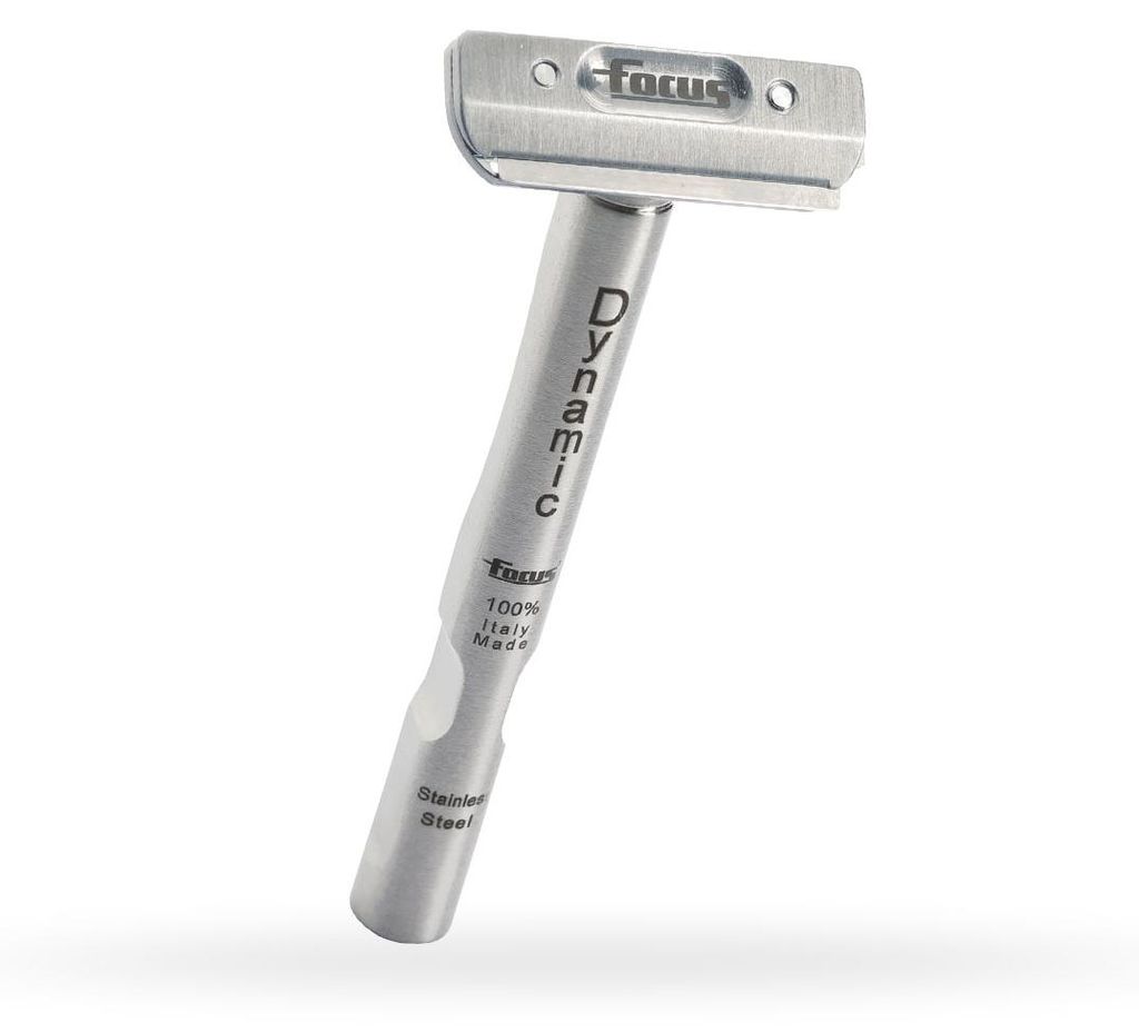 PREMAX Rasiermesser mit Halbklinge aus satiniertem Edelstahl und beweglichem Kopf - RASIERMESSER - TOOL 87611 Satinierter Edelstahl 11 cm - 4 1/4