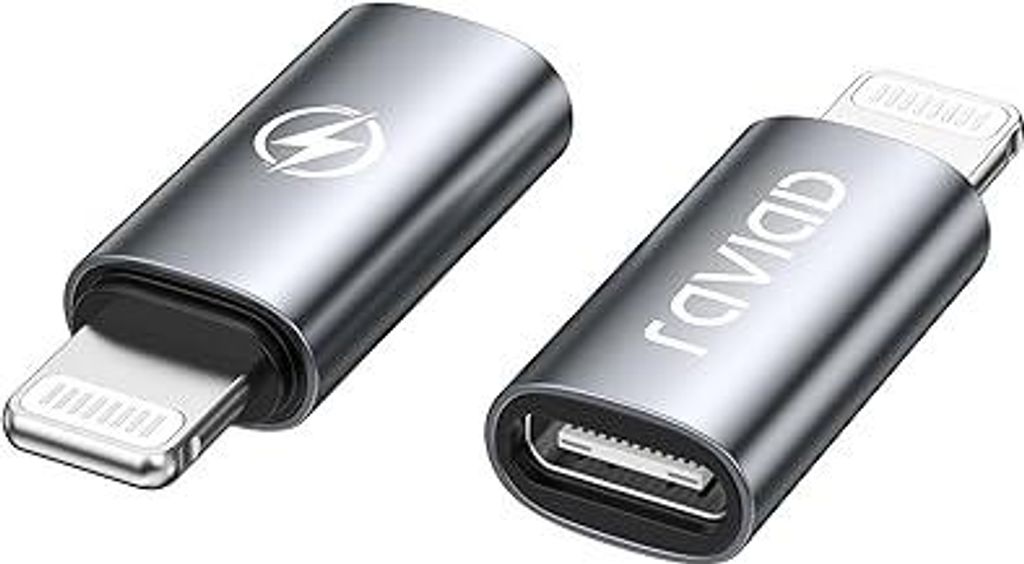 RAVIAD USB C auf Lightning Adapter (2Stück), Adapter USB C auf Lightning 36W Schnelles Laden für iPhone 14 13 12 11 Pro Max, Pad Pro/Air 5/Mini 6...