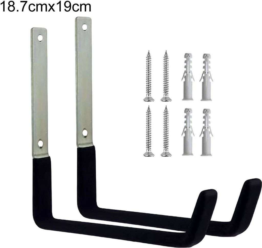 1/2 Stück Hochleistungs-Wandhaken Starke Tragfähigkeit Rostfrei Einfache Installation Garagenaufbewahrungshaken Wandmontierte Racks