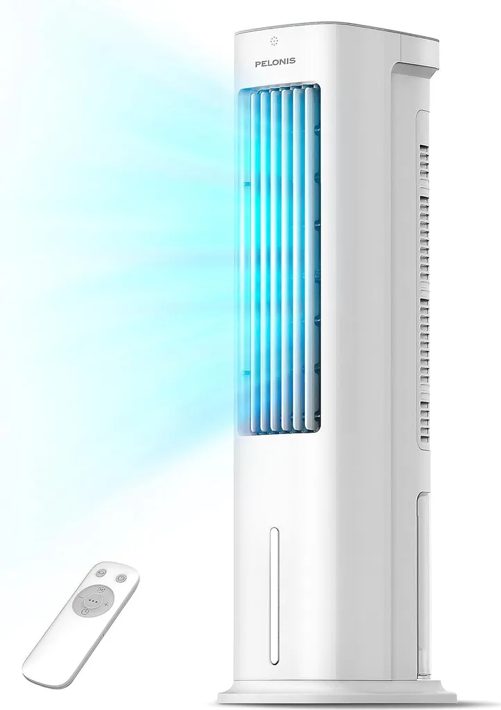 Climatiseur Mobile Pelonis 4-en-1 Humidificateur avec Grand Bac de 5L