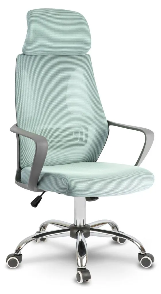 Chaise de bureau ergonomique en maille respirante Praga - Coloris Azur