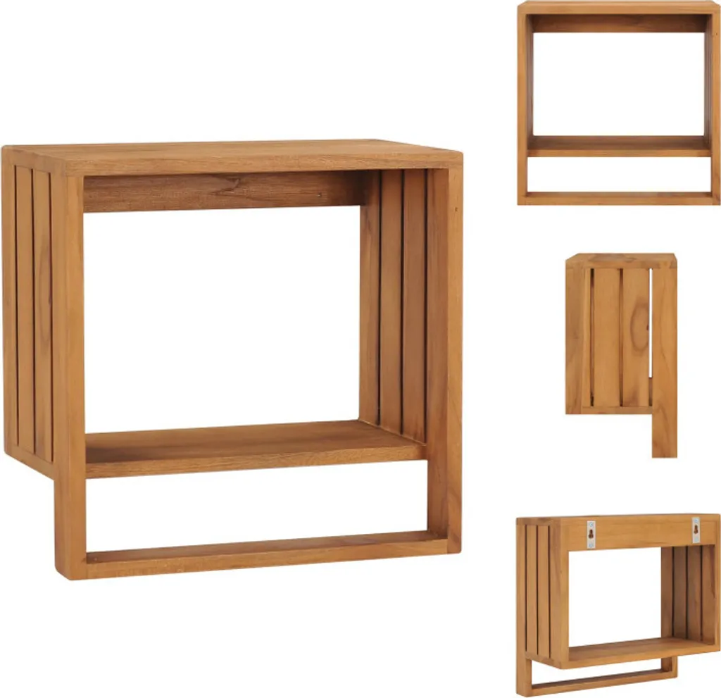Portasciugamani in Teak Massello vidaXL 35x20x35cm | Calore Naturale