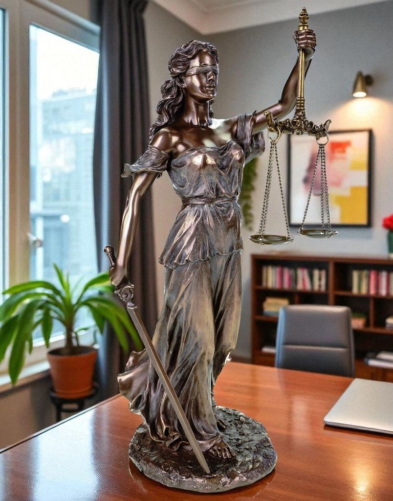 Veronese Justitia Figur 35cm Bronzierte Skulptur römische Produktbild 