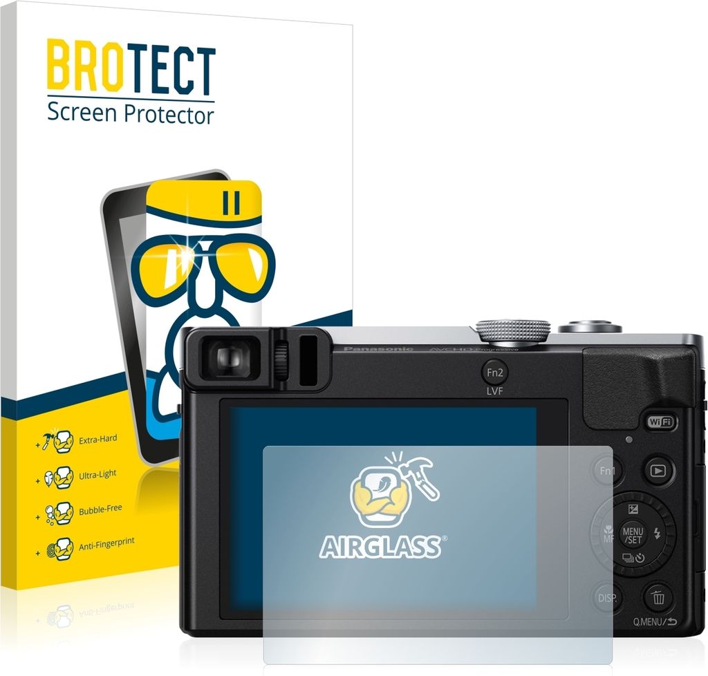 BROTECT Schutzglas für Panasonic Lumix DMC-TZ71 Schutzfolie Panzer Folie Glas Display Schutz klar
