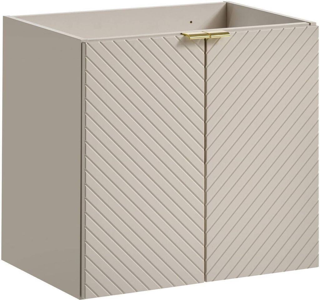 Waschbeckenunterschrank 60 Cm, 2-Türig – Kaschmir Matt, Produktbild 