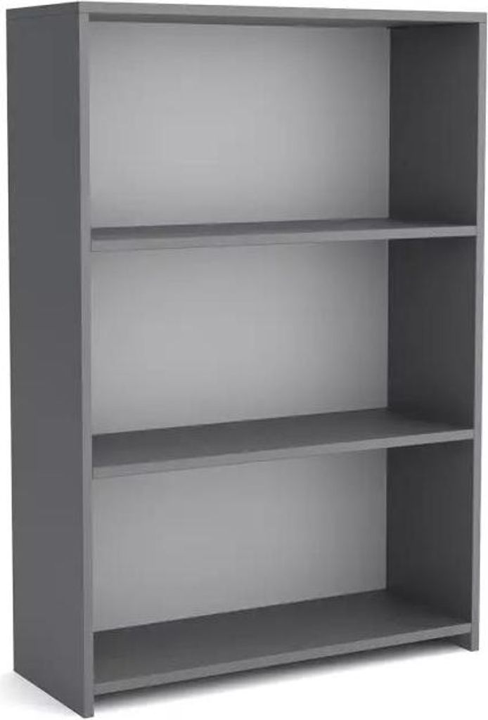 Bücherregale - Standregal - Bücherregal Wand - 80 x 110 x 30 cm B/H/T - Grau - Regal - mit 3 Fächern - Holzregal Aufbewahrung - Regalsystem