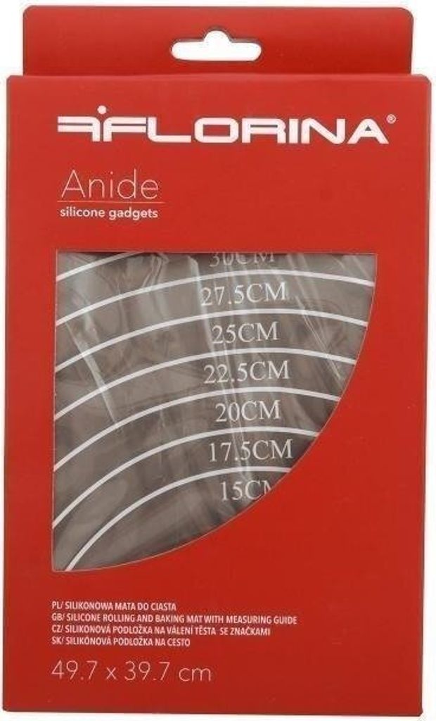 SILIKONMATTE 49,7 x 39,7 cm Backbrett Teigbrett NUDELBRETT Arbeitsplatte FLORINA