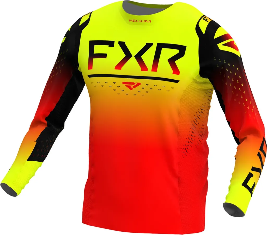 Maillot motocross FXR Helium 2023 jaune orange rouge taille M